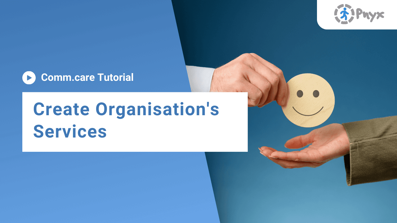 How to create organisation's services in Comm.care